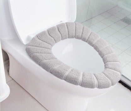 Winter Soft Toilet Seat Cover – Plush Warm & Washable Cushion Mat