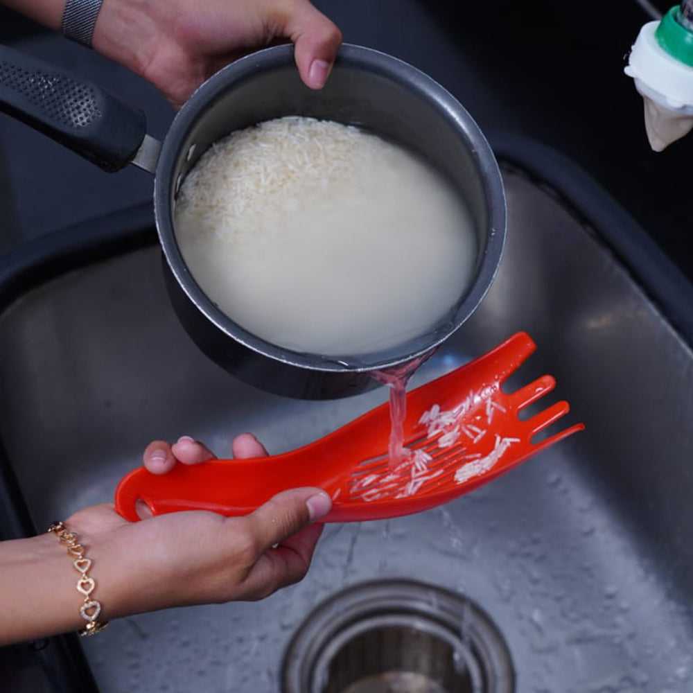 Rice Washer & Strainer Spoon – Multipurpose Kitchen Tool
