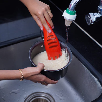 Rice Washer & Strainer Spoon – Multipurpose Kitchen Tool