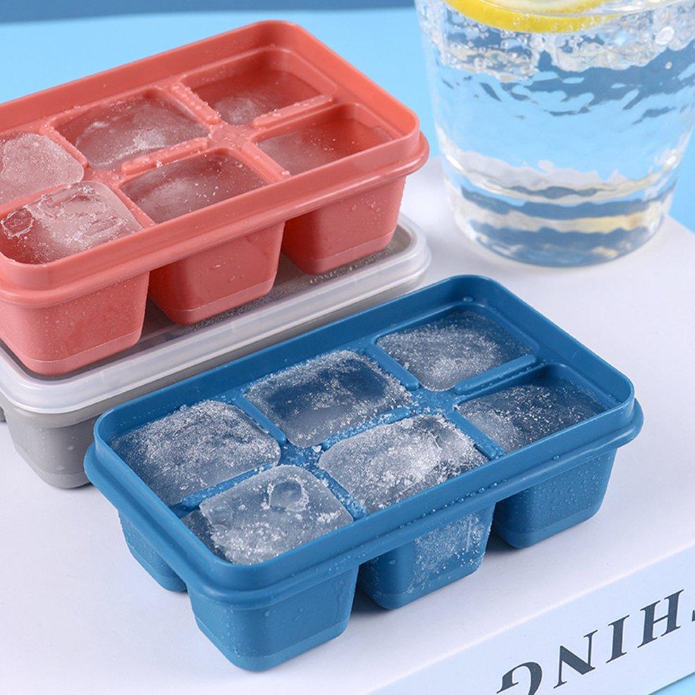 6-Grid Silicone Ice Tray – Flexible & Compact Ice Cube Mold for Household Use