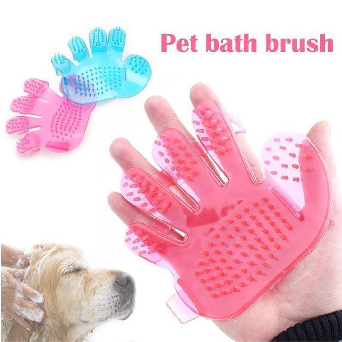 Rubber Pet Cleaning & Grooming Glove Brush – Massaging Bath Scrubber