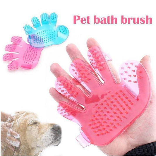 Rubber Pet Cleaning & Grooming Glove Brush – Massaging Bath Scrubber