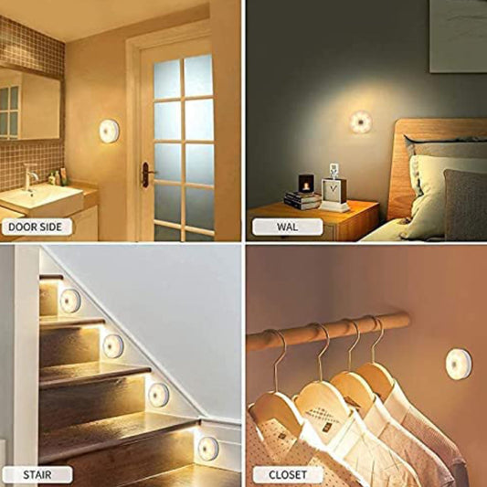 Round Shape 8 LED Motion Sensor Induction Light
