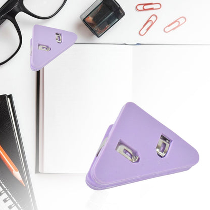 Triangle Paper Clips | Small Corner Document Clip for Books, Bills & Desk Accessories