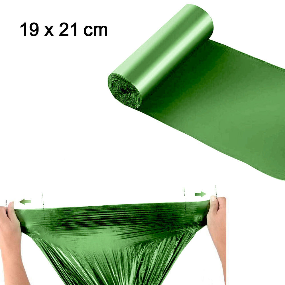 Eco-Friendly Garbage Bags Roll – 19x21" Green (Biodegradable) - Pack of 3 Rolls