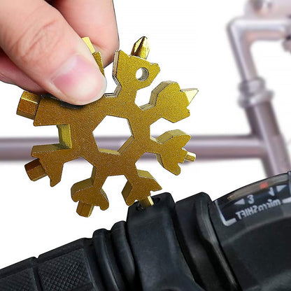 18-in-1 Snowflake Multi-Tool – Bottle Opener, Screwdriver & Wrench