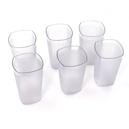 Ganesh Decent Glass Set of 6 – 350ml, Unbreakable & BPA-Free