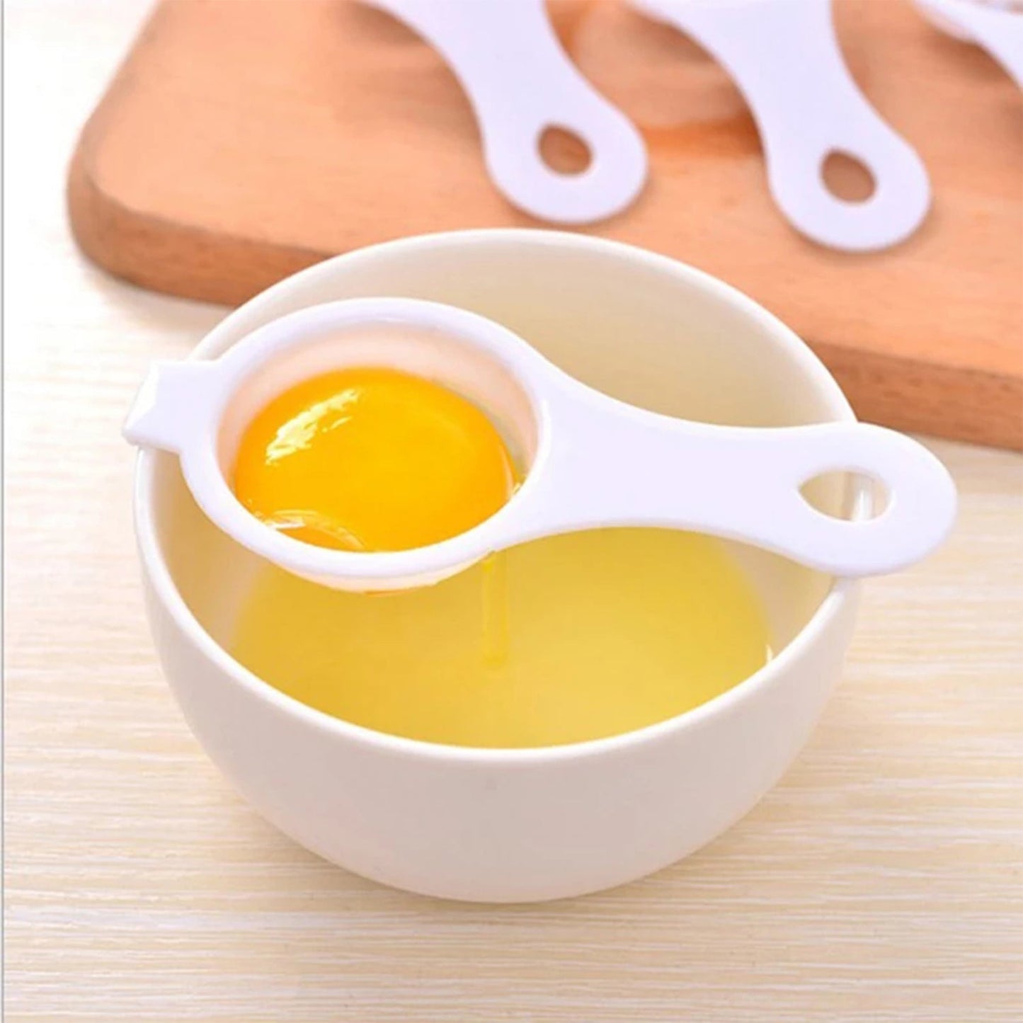 Egg Yolk & White Separator – Spoon Filter Egg Divider for Cooking & Baking