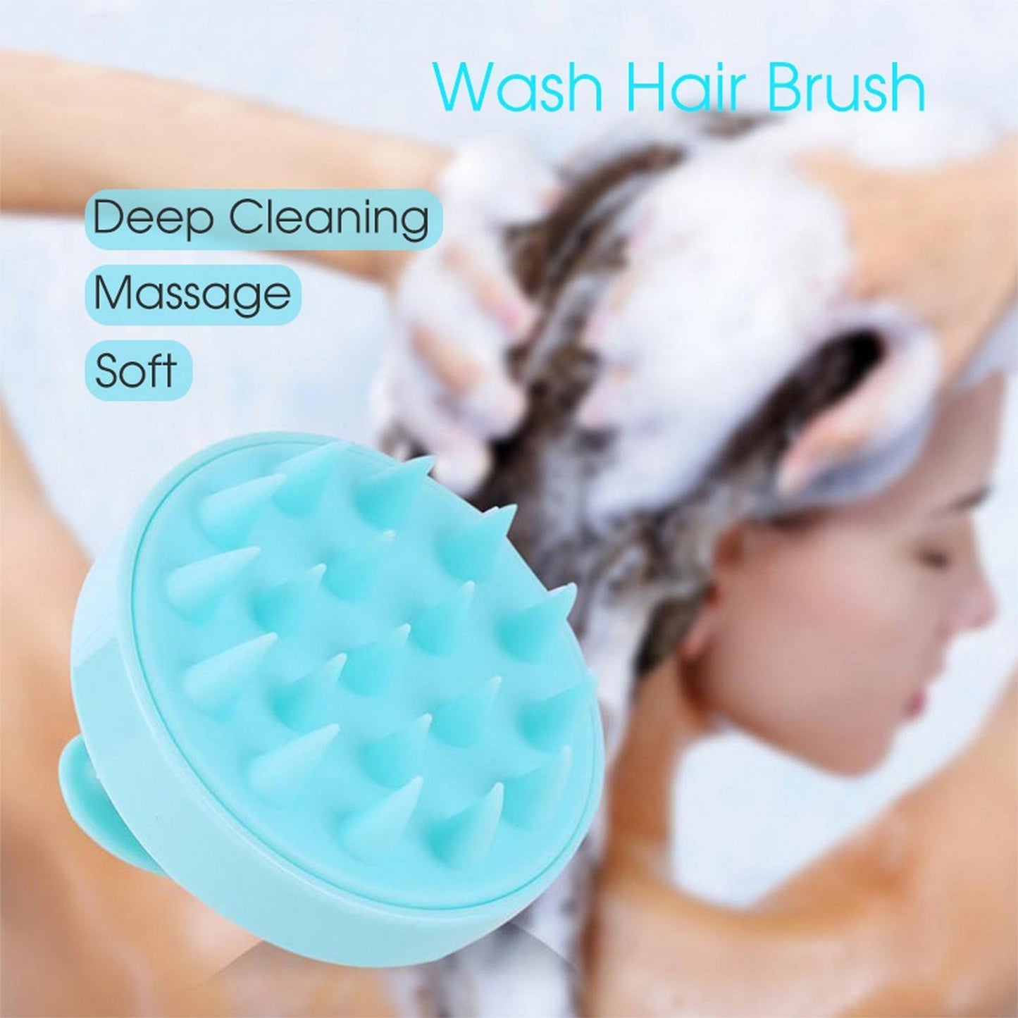 Hair Scalp Massager Shampoo Brush with Soft Silicone Bristles