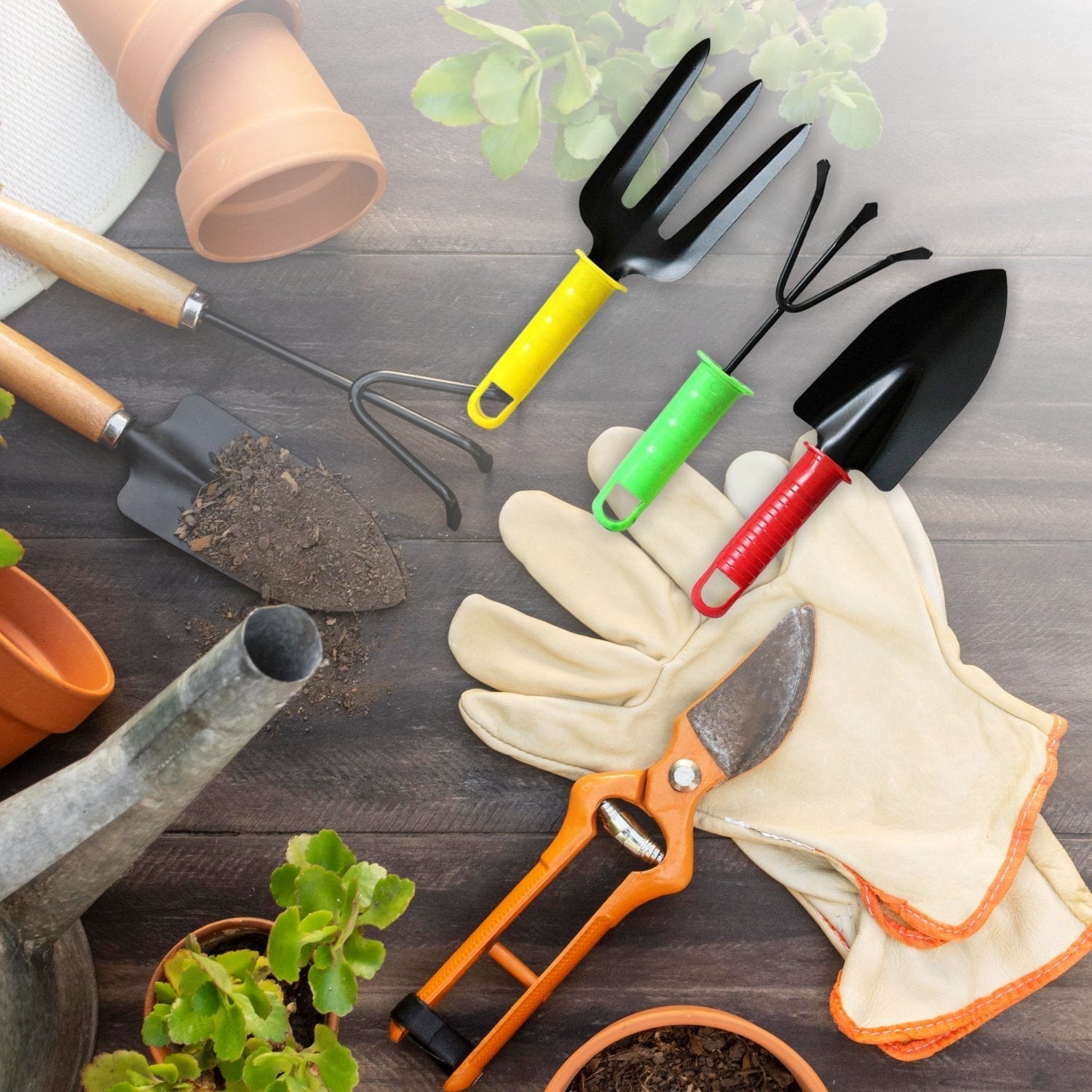 Colorful Garden Tool Set – 3-Piece Hand Tools for Digging & Planting