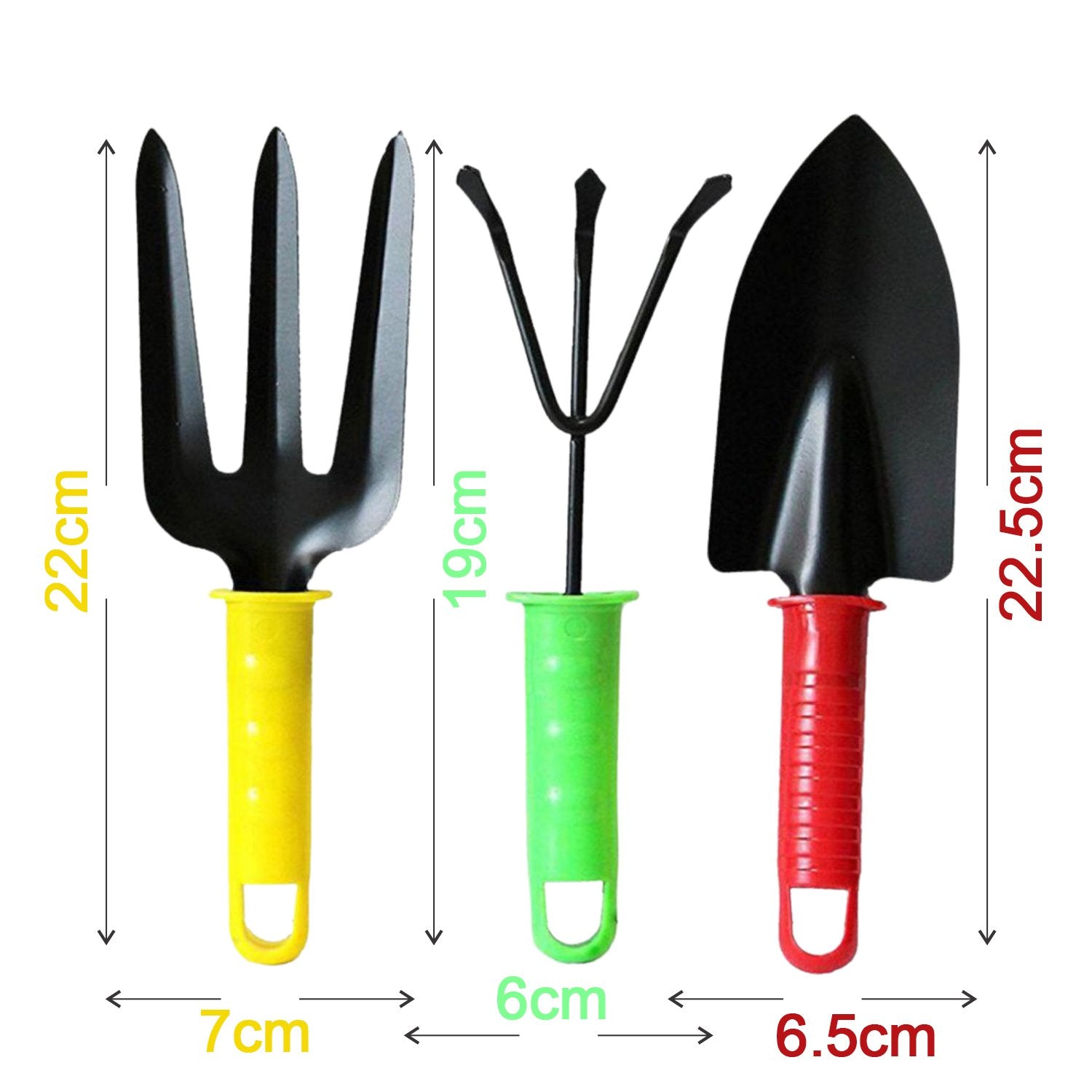 Colorful Garden Tool Set – 3-Piece Hand Tools for Digging & Planting