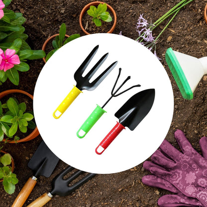 Colorful Garden Tool Set – 3-Piece Hand Tools for Digging & Planting