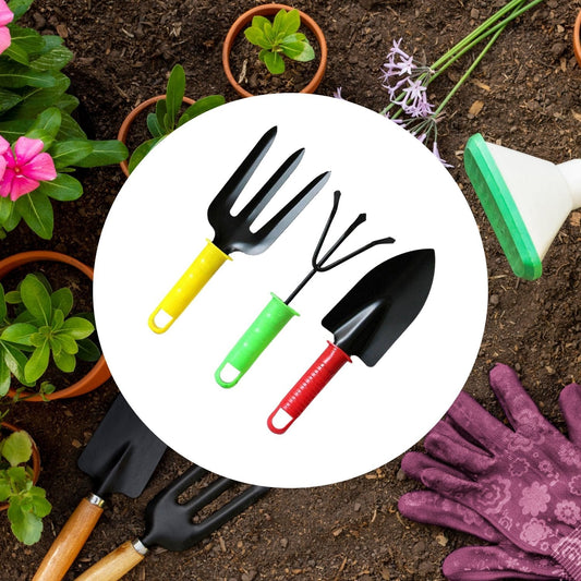 Colorful Garden Tool Set – 3-Piece Hand Tools for Digging & Planting