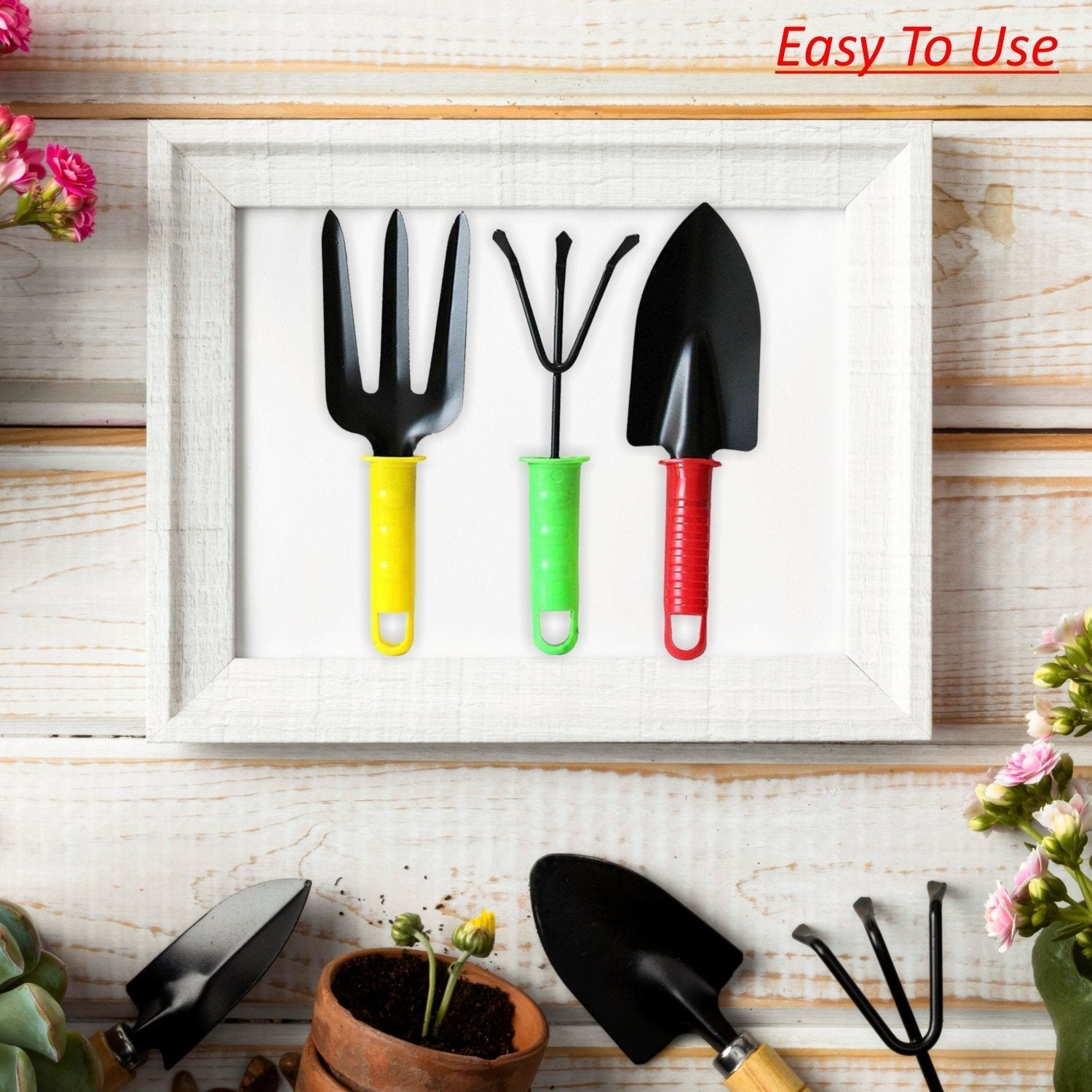 Colorful Garden Tool Set – 3-Piece Hand Tools for Digging & Planting