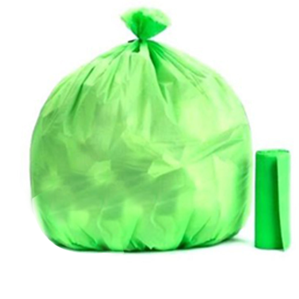 Eco-Friendly Garbage Bags Roll – 24x32" Green (Biodegradable) - Pack of 3 Rolls