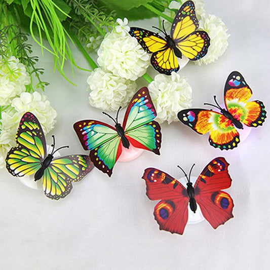 Butterfly 3D Illusion Night Lamp – Multicolor Decorative Light
