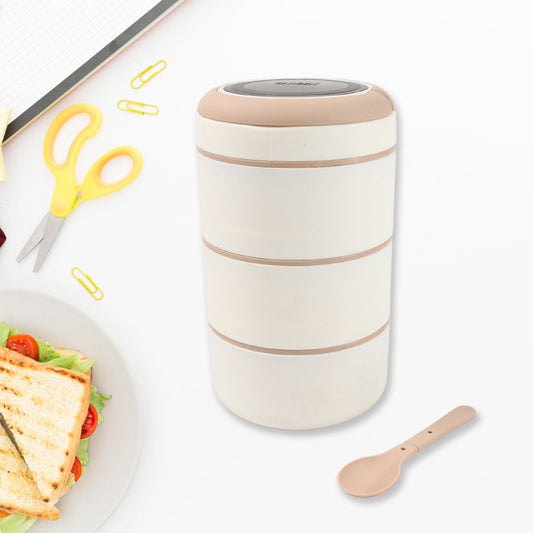 Ganesh Smart Stack 3-Layer Stainless Steel Airtight Lunch Box