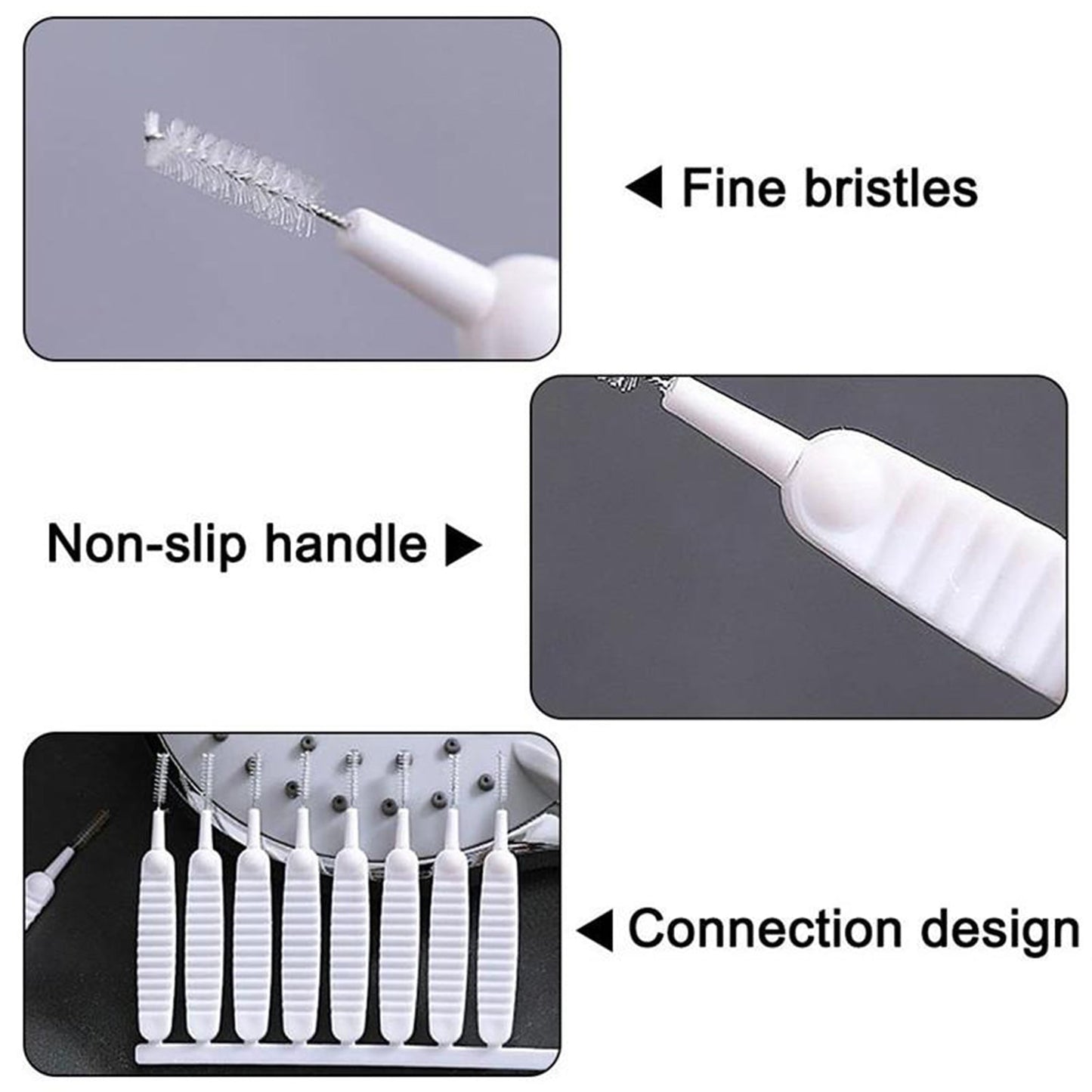10-Piece Anti-Clog Shower Nozzle Cleaning Brush – Reusable & Multifunctional