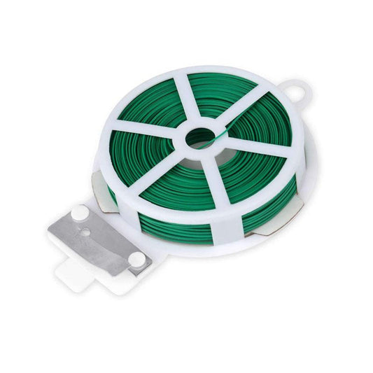 Plastic Twist Tie Wire Spool With Cutter For Garden & Plant – 50m