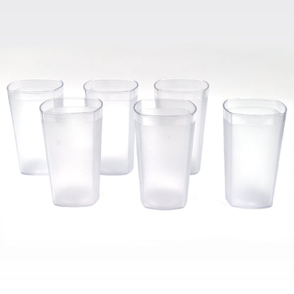 Ganesh Decent Glass Set of 6 – 350ml, Unbreakable & BPA-Free
