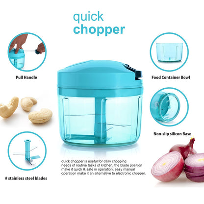 Ganesh Quick Vegetable Chopper, 725ml – Manual, BPA-Free, 1 Unit