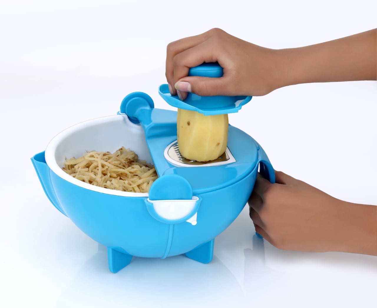 9-in-1 Vegetable & Fruit Cutter with Drain Basket – Multifunctional Slicer & Shredder