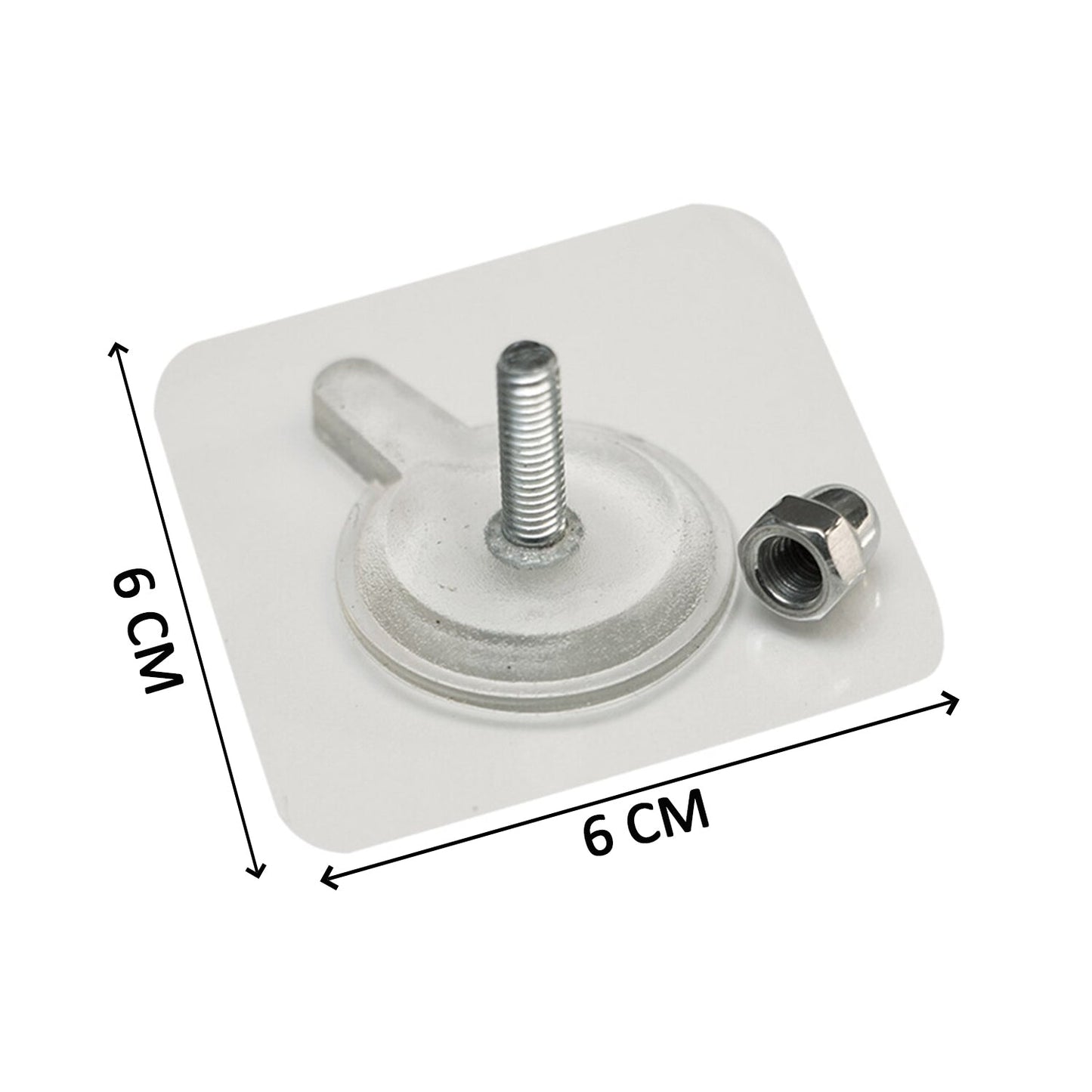 Adhesive Screw Wall Hook for Home & Office Hanging - Pack of 10
