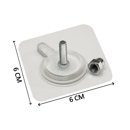 Adhesive Screw Wall Hook for Home & Office Hanging - Pack of 10