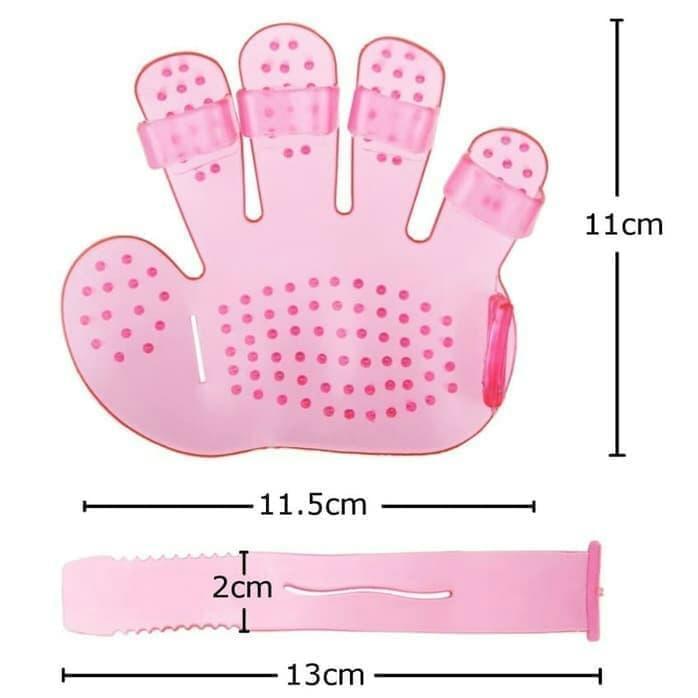 Rubber Pet Cleaning & Grooming Glove Brush – Massaging Bath Scrubber