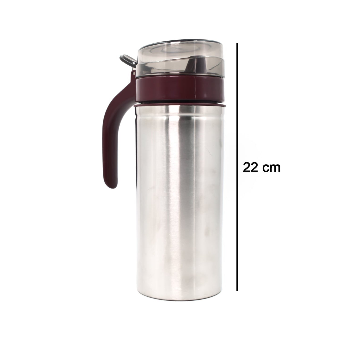 Stainless Steel Oil Dispenser with Small Nozzle – 750ml Leak-Proof Jar