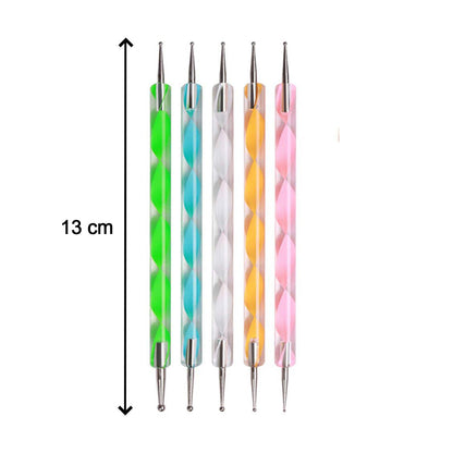 Women's Nail Art Point Pen Set for Fashion Use – Pack of 5Pcs