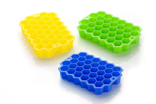 Flexible Silicone Honeycomb Ice Cube Tray – 37 Cavities