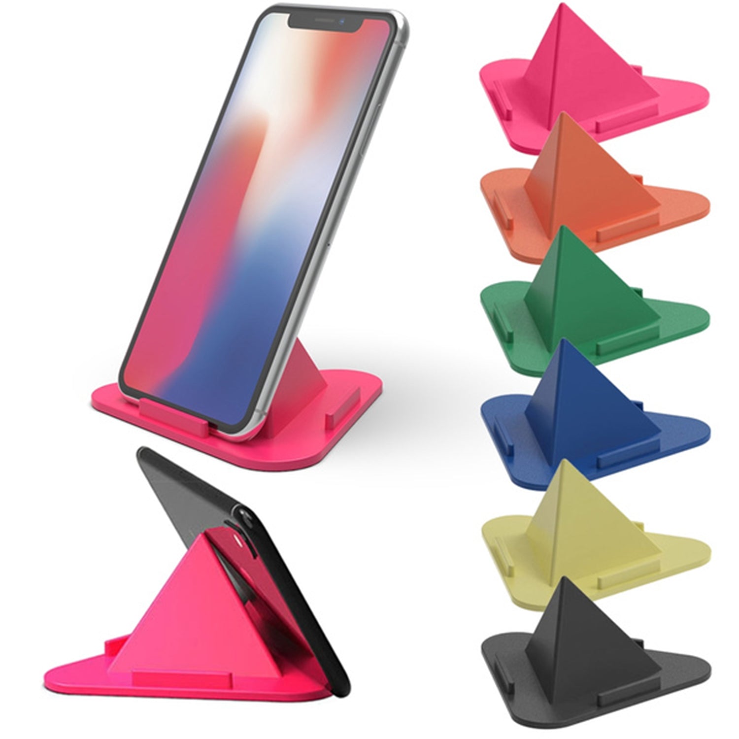 Pyramid Mobile Stand with Adjustable Angles for Hands-Free Viewing