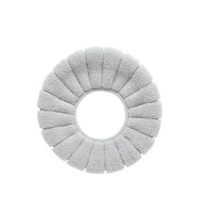 Winter Soft Toilet Seat Cover – Plush Warm & Washable Cushion Mat