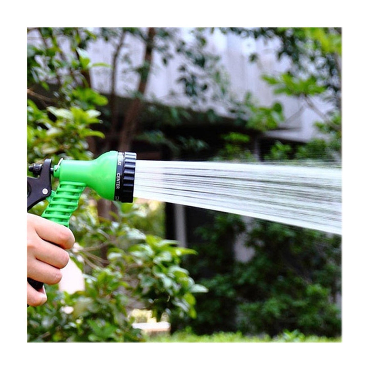 Plastic Garden Hose Nozzle Water Spray Gun Connector & Tap Adapter Set (3/4 Inch)