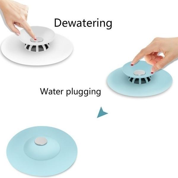 Creative 2-in-1 Silicone Sink Strainer & Drain Cover (1 Pc)