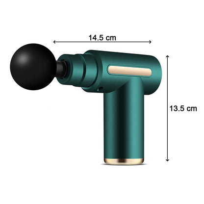 Deep Tissue Percussion Massage Gun – Full Body Pain Relief Machine with 4 Heads & 6 Speed Settings (Cordless, Rechargeable)