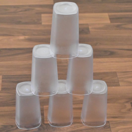 Ganesh Decent Glass Set of 6 – 350ml, Unbreakable & BPA-Free