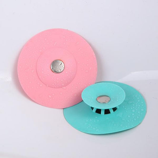 Creative 2-in-1 Silicone Sink Strainer & Drain Cover (1 Pc)