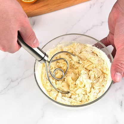 Premium Stainless Steel Dutch Dough Whisk – Hand Mixer for Baking