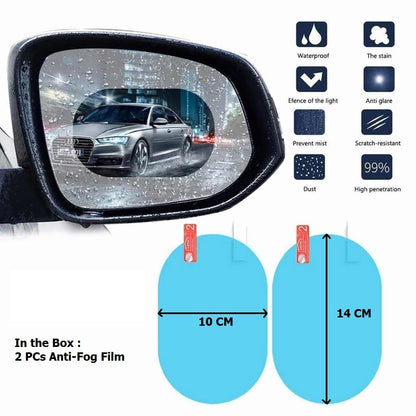 Anti-Fog & Scratch Rearview Mirror Film – HD Clear Sticker (1 pc)