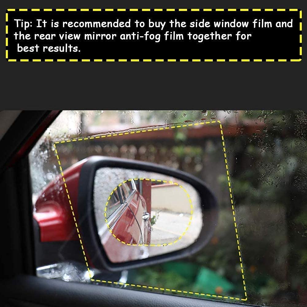 Anti-Fog & Scratch Rearview Mirror Film – HD Clear Sticker (1 pc)