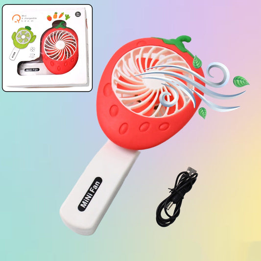 Rechargeable Handheld Mini Fan with Anti-Slip Pedestal