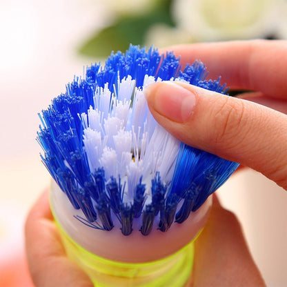 Cleaning Brush with Liquid Soap Dispenser – Scrubber for Dishes, Pans & Pots