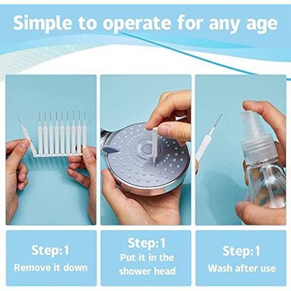 10-Piece Anti-Clog Shower Nozzle Cleaning Brush – Reusable & Multifunctional