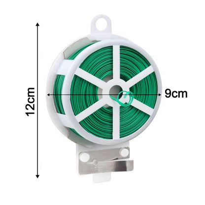 Plastic Twist Tie Wire Spool With Cutter For Garden & Plant – 50m