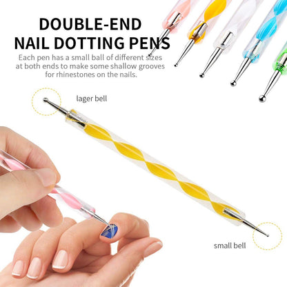 Women's Nail Art Point Pen Set for Fashion Use – Pack of 5Pcs