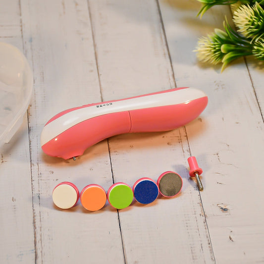 Electric Baby Nail Trimmer with 6 Safe Grinding Heads & LED Light