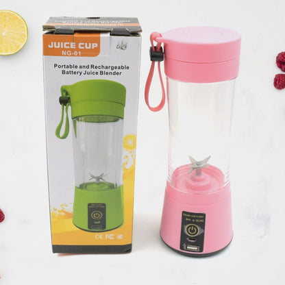 Multi-Purpose Portable USB Electric Juicer – 6-Blade Protein Shaker & Blender Mixer Cup (380ML)