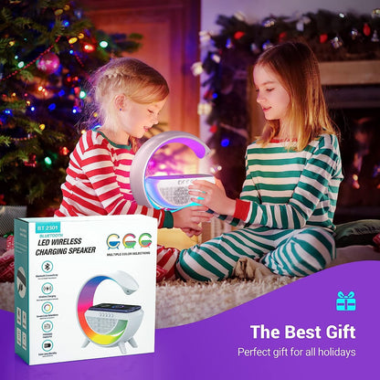 3-in-1 LED Night Lamp with Bluetooth Speaker & Wireless Charging